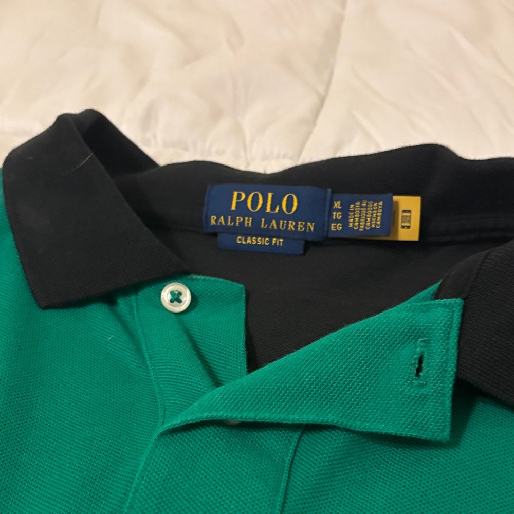 Ralph Lauren Green Polo with Multicolor Logo - Picture 4 of 5